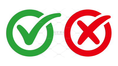 图标系列矢量绿色打勾对勾红色错误打叉图标（td）