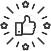 蓝色卡通感动态表情包点赞动图