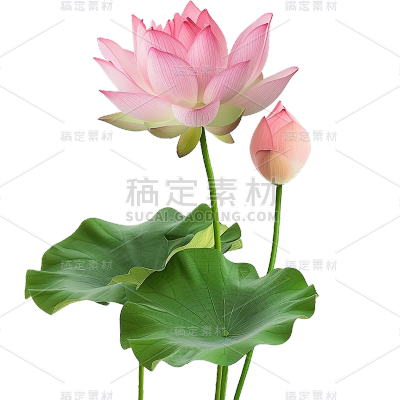 植物通用实景荷花荷叶元素素材