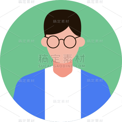 人物系列爆款打工企业商务头像贴纸