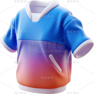 服饰服装3D立体C4D衣服T恤冬季夏季卫衣外套元素素材