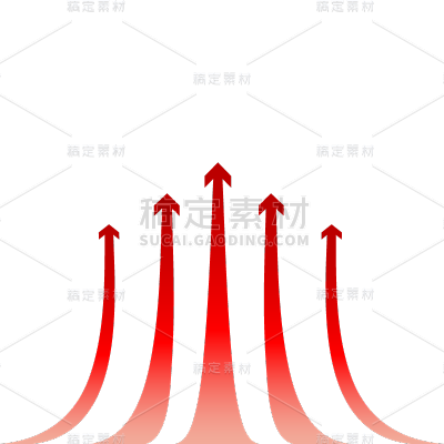 通用扁平渐变集中箭头元素