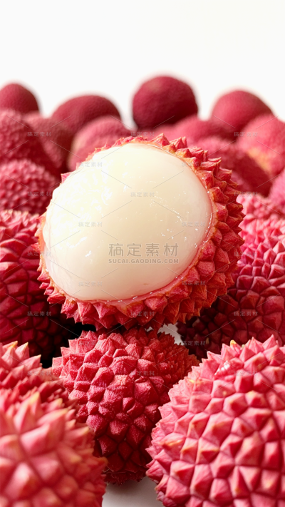 果蔬通用写实平铺荔枝图片
