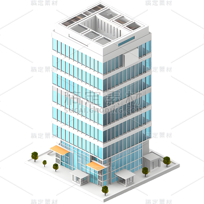 立体3D大楼建筑大厦办公楼元素