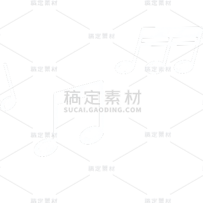 装饰系列-通用透明音符泡泡元素装饰图案素材