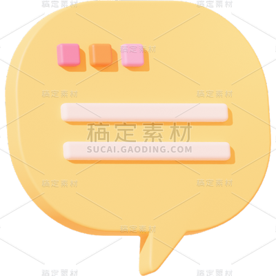 C4D立体3D彩色卡通标题框文本框对话框