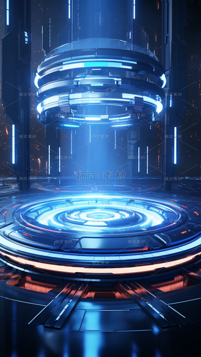 3D立体三维空间科技背景