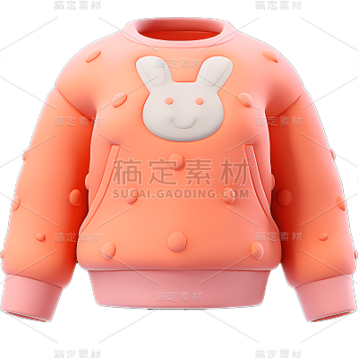服饰服装3D立体C4D衣服T恤冬季夏季卫衣外套元素素材