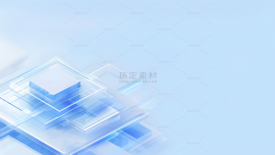 科技风系列蓝色科技-3D几何通用背景素材