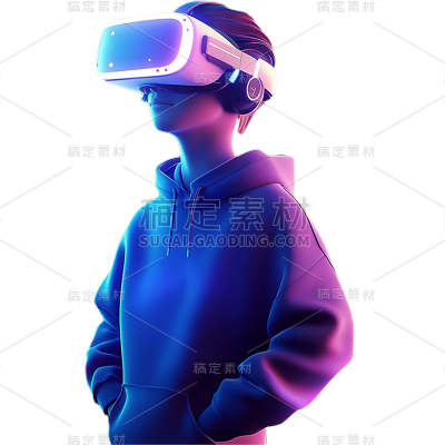 人物系列通用3D皮克斯科技元宇宙人物贴纸