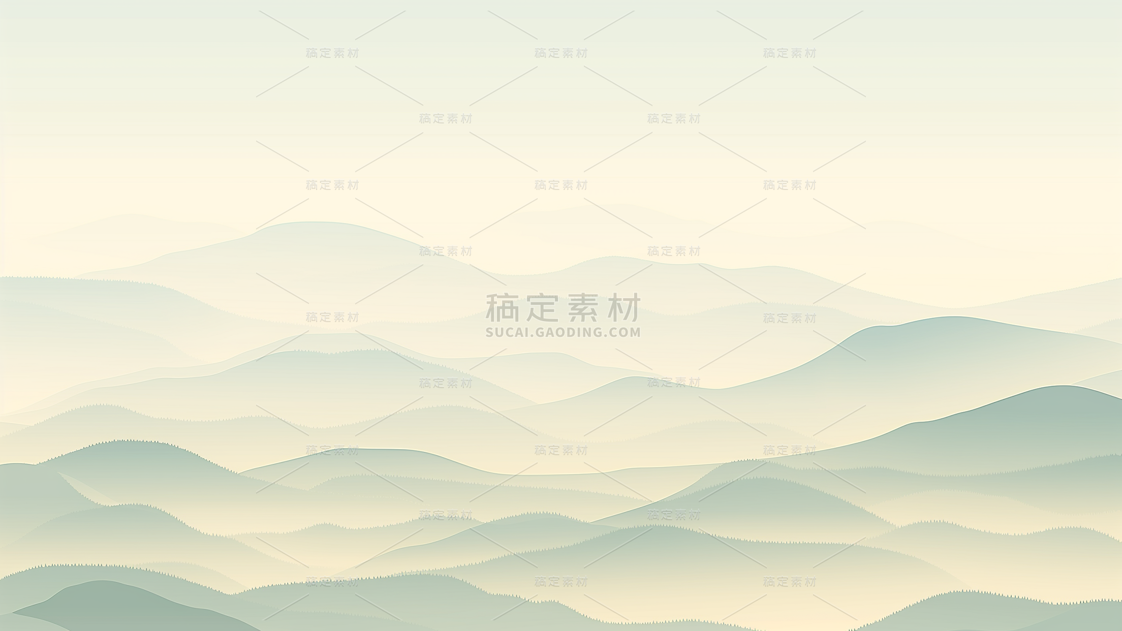 常规系列日式配色渐变山通用背景素材
