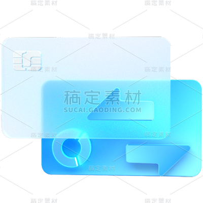 通用金融商务感毛玻璃金融图标元素素材