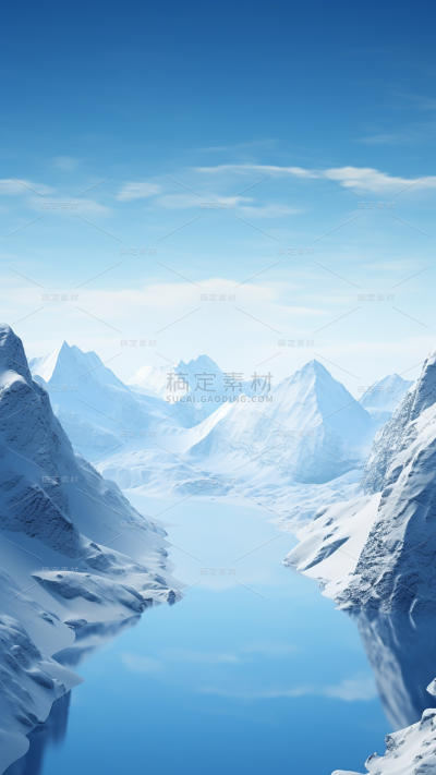 冬天冬季冬日雪山雪景风景场景背景