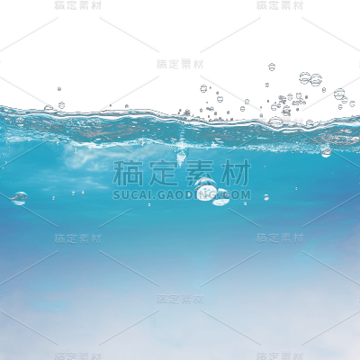蓝色水面水花