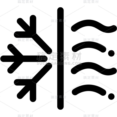 常规通用雪雾天气图标贴纸