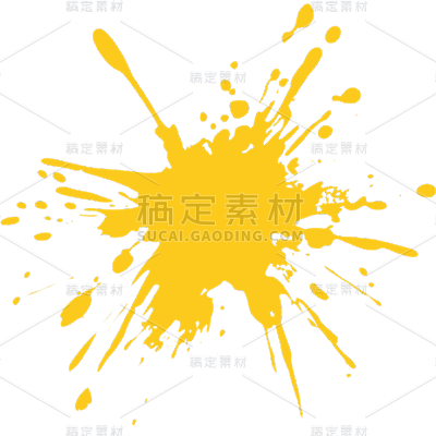 通用-纯色滴溅型涂鸦贴纸几何系列