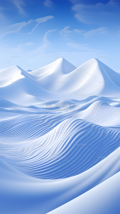 小雪节气冬季冬天通用冰山冰川雪山雪地虚拟场景背景
