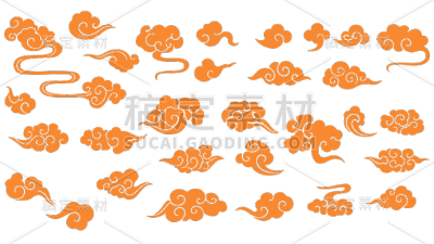常规内容-中国风系列祥云纹样组合元素