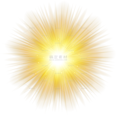 常规特效系列梦幻感金色强烈密集圆形光元素