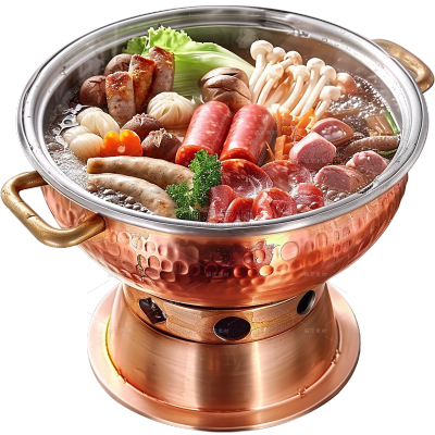 美食写实铜锅涮肉