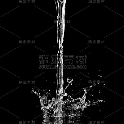 特效通用透明水流瀑布元素素材