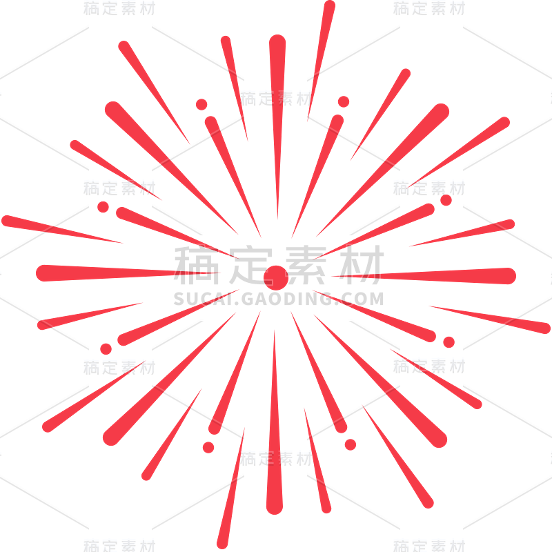 装饰通用矢量单个烟花元素素材