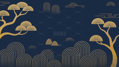 中国风金色线条背景（td）