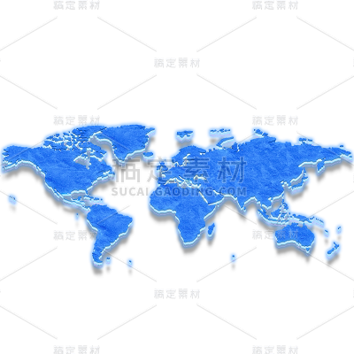 交通系列闪光立体感世界地图贴纸