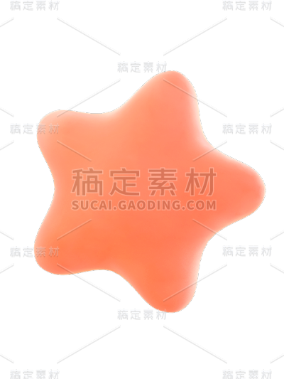3D立体红色星星