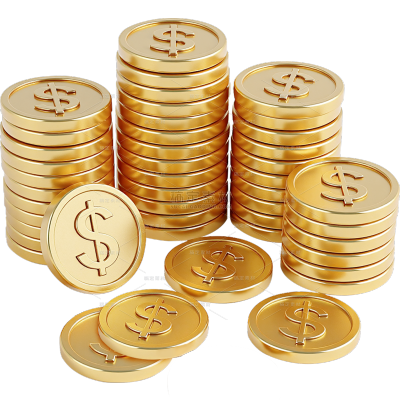 促销系列3D一堆金币元素