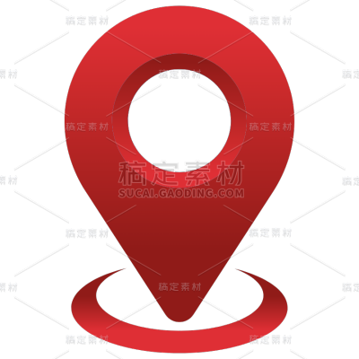 图标系列简约红色GPS地图定位图标（td）