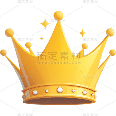 表彰系列卡通风插画皇冠+装饰