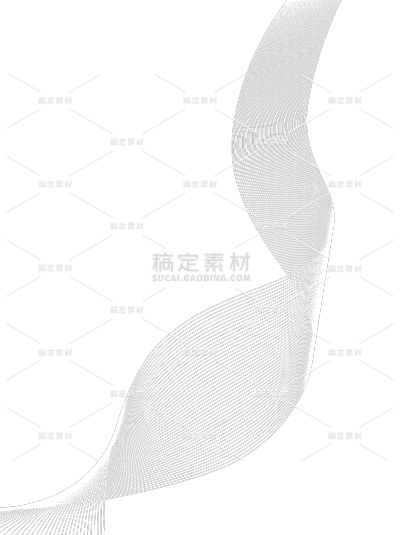 通用-白色线条曲线元素贴纸几何系列