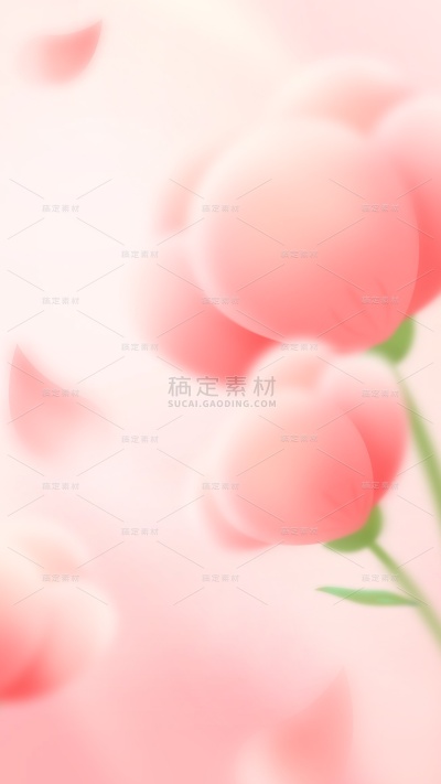 春分朦胧感模糊渐变光影花朵背景