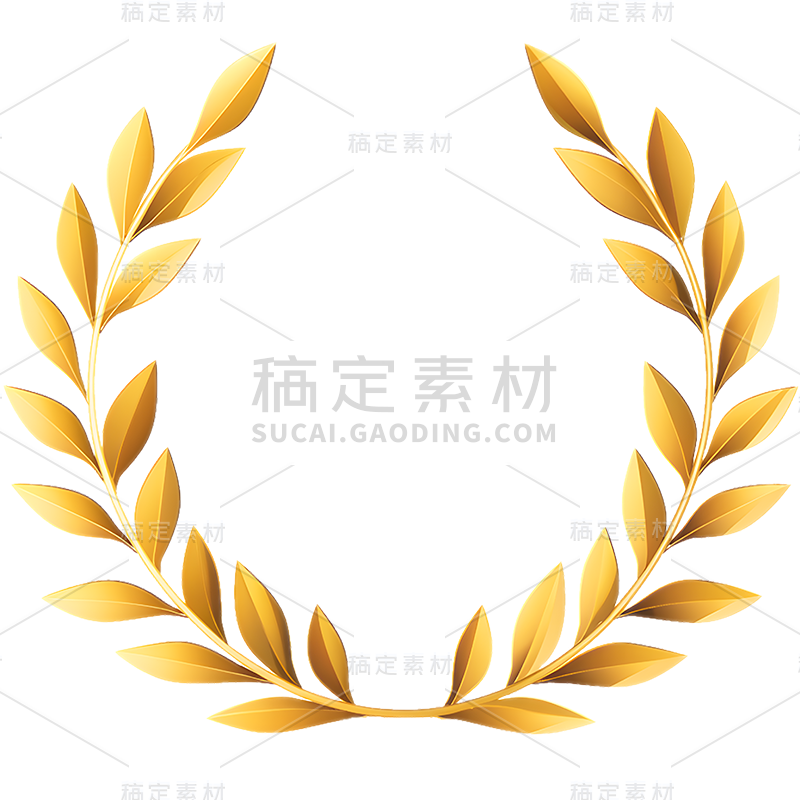 植物3D材质黄色麦穗元素素材