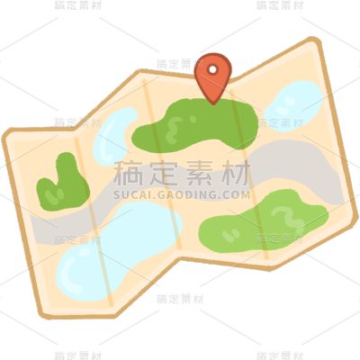 小红书旅游出行元素露营地图贴纸套装