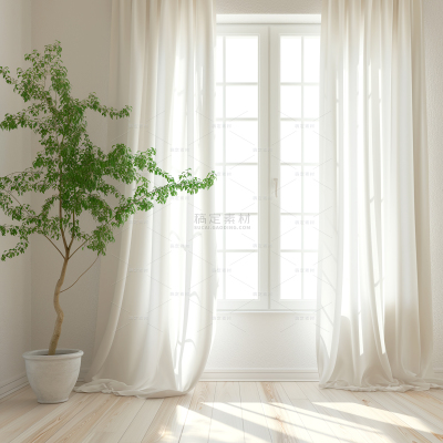 insMind Simple Space Background Curtains