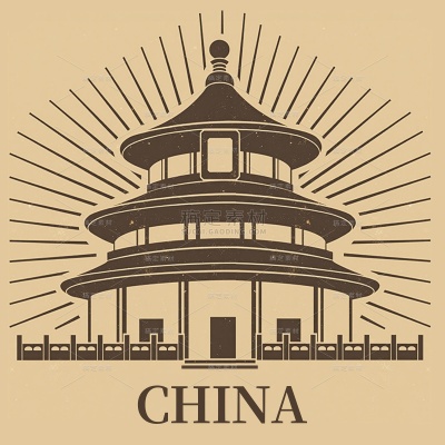 建筑系列扁平风矢量中国城市建筑（td）