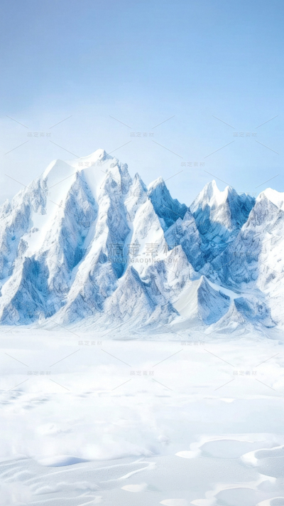 风光通用留白雪山背景图片素材