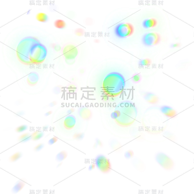 彩色光斑光效免抠元素