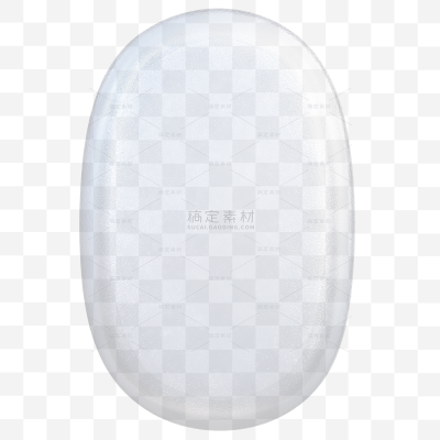 边框系列写实椭圆磨砂玻璃元素