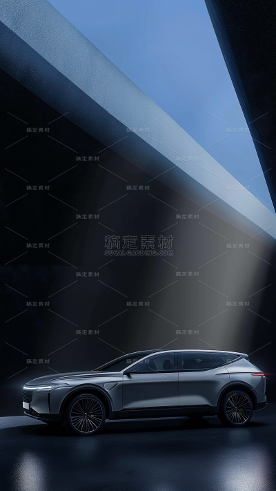 交通系列写实汽车合成科技背景