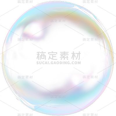 通用彩色透明气泡冒泡元素贴纸