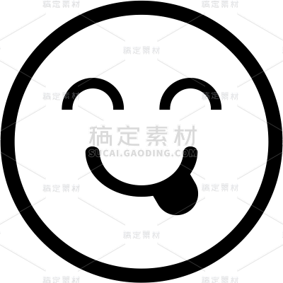 图标系列-通用-笑脸矢量图标贴纸