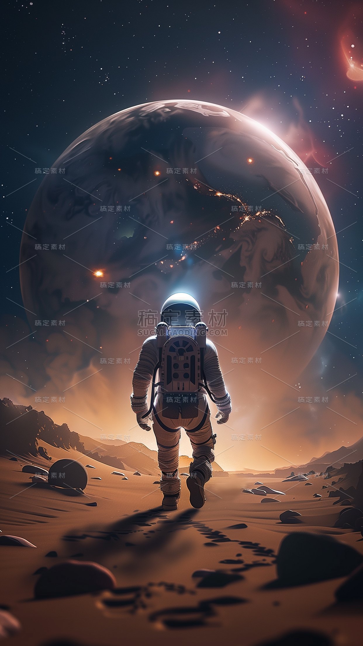 宇宙系列宇航员步行宇宙图片