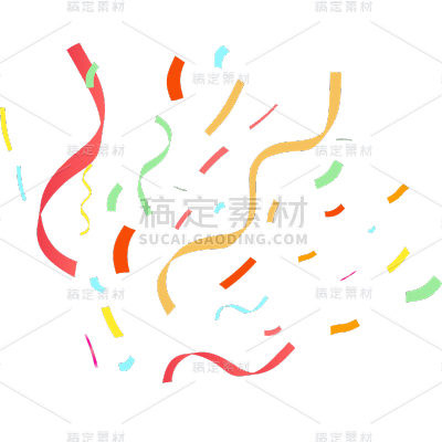 通用插画彩带几何元素