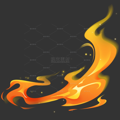特效系列插画风火焰元素