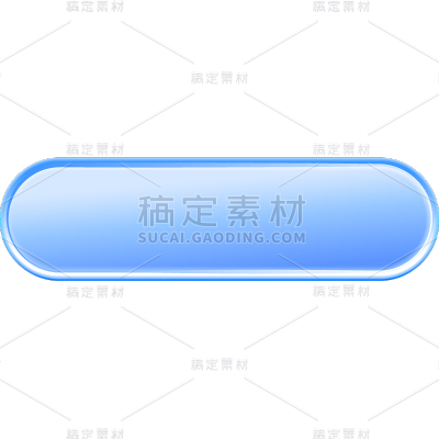 通用拟物立体纯色蓝色按钮贴纸元素素材