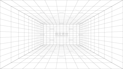 纹理系列黑色空间透视扭曲网格元素（td）