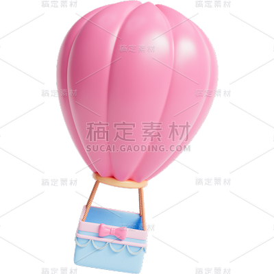 装饰通用3D大热气球元素素材